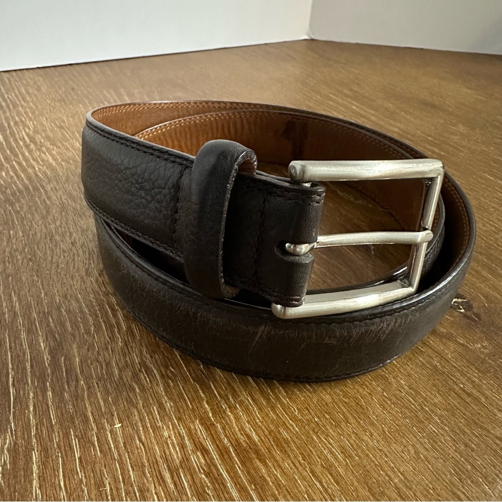 Vintage Cole Haan Genuine Leather Belt A09639 ~ Dark Brown ~ 38